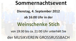 Sommernachtsfeier 2012 - 4. Sep. 2012 - Heuriger Stich