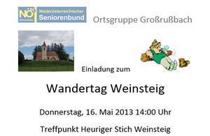 Wandertag Weinsteig 16. Mai 2013