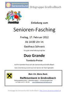 Seniorenfasching 2012 - 17. Feb. 2012