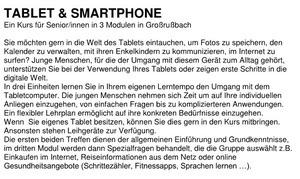 Tablet- und Smartphone-Kurs - März 2019